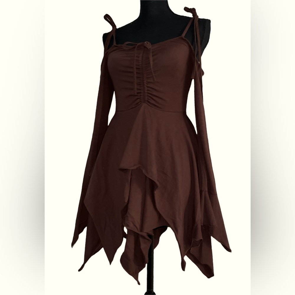 CURRENT MOOD / DOLLS KILL F Is For Fairies Mini Dress in Brown